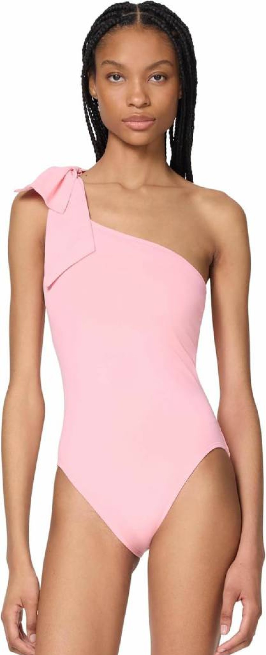 Kate Spade New York Women's One-Piece Dress with Bow Shoulder Detail - Solid Color Elegant Style