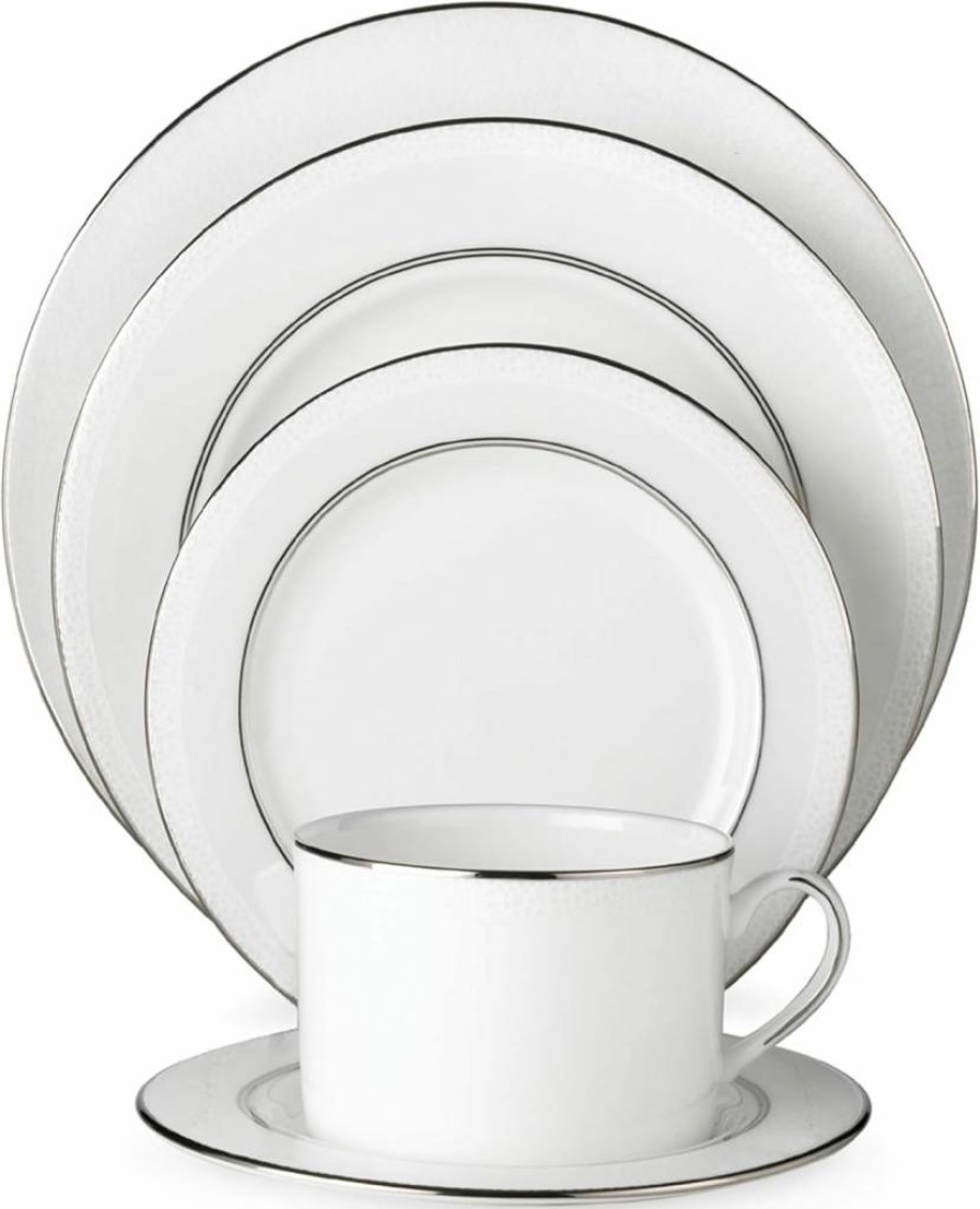 Kate Spade New York White Cypress Point 5-Piece Dinnerware Place Setting Set