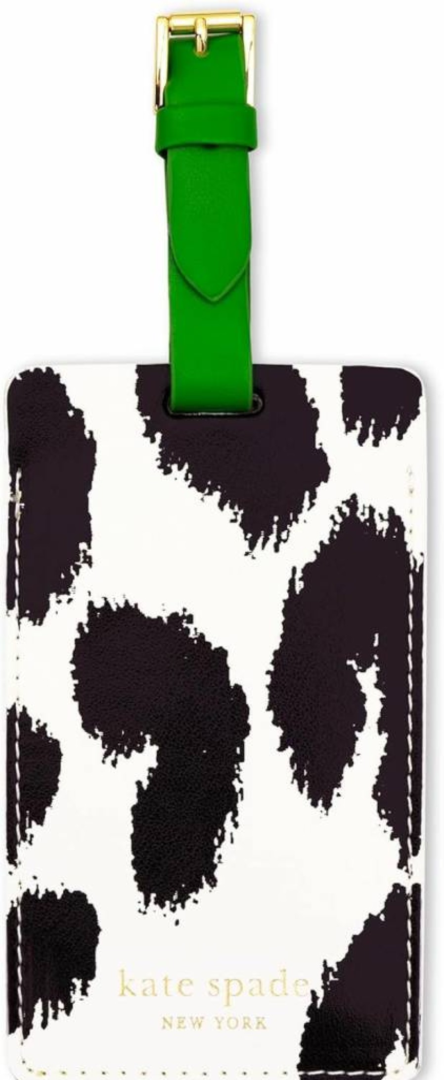 Kate Spade New York Leopard Print Vegan Leather Luggage Tag - Stylish & Durable Suitcase Identifier for Women