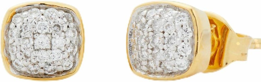 Kate Spade New York Gold Pave Diamond Stud Earrings – Time To Shine Collection