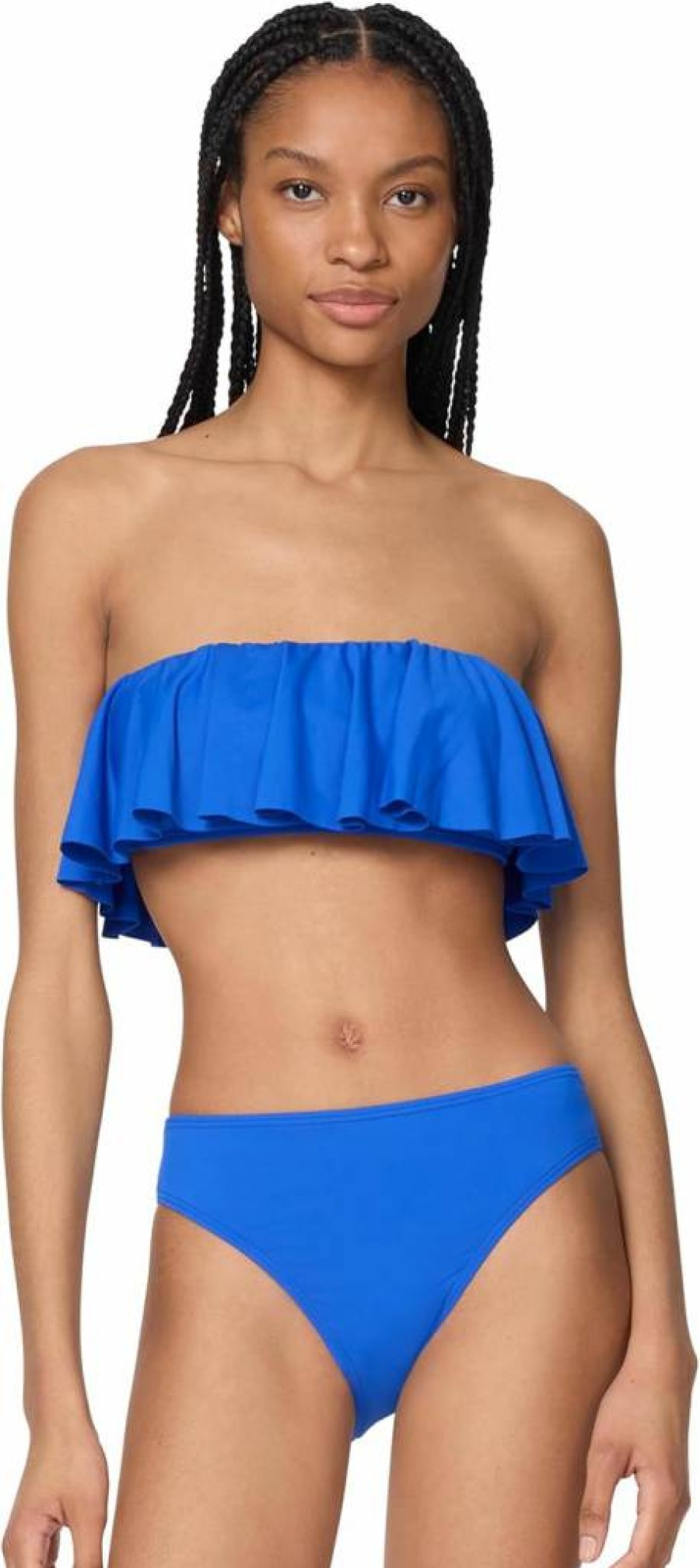 Kate Spade New York Women's Ruffle Detail Solid Color Bra Top