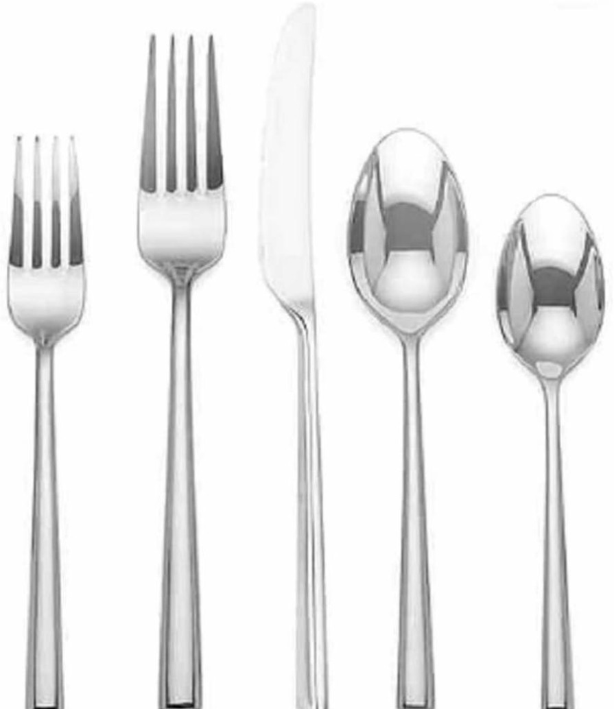 Kate Spade New York Malmo 20-Piece Gold Flatware Set - Stainless Steel Cutlery Set, Metallic Finish, 4.3 Lbs, Service for 4