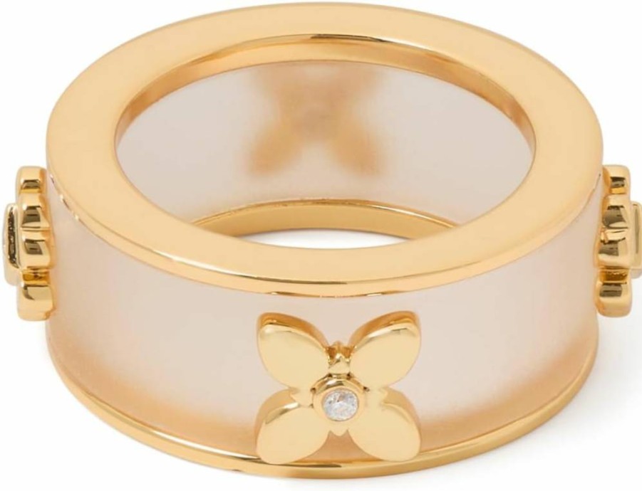 Kate Spade New York Heritage Bloom Floral Statement Ring - Elegant Gold-Tone Flower Jewelry