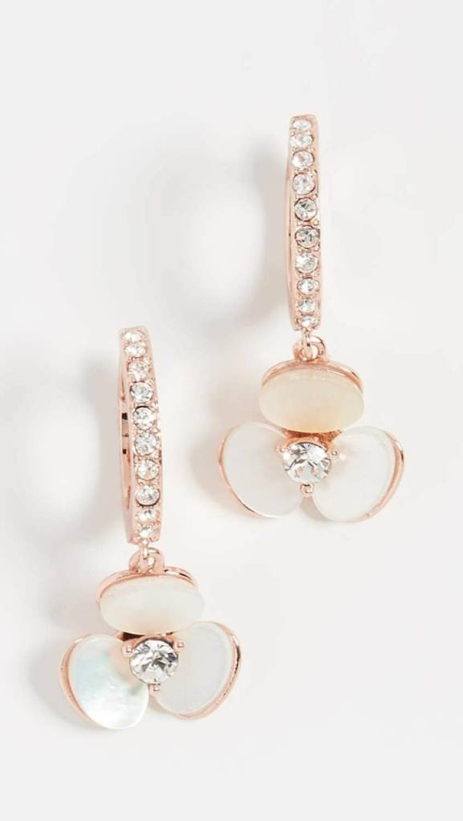 Kate Spade New York Disco Pansy Floral Drop Earrings for Women, Gold-Tone Purple Flower Dangle Earrings, Fashion Jewelry Gift