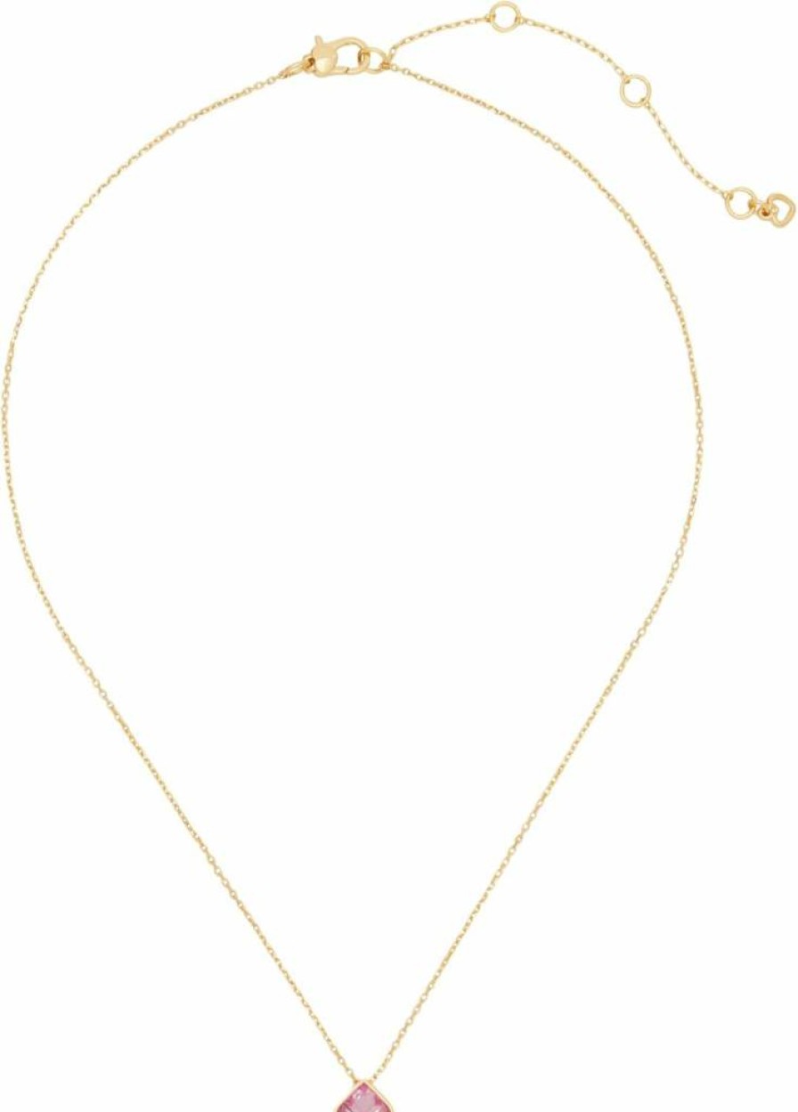 Kate Spade New York So Spade Mini Pendant Necklace - Elegant Gold-Tone Charm for Women