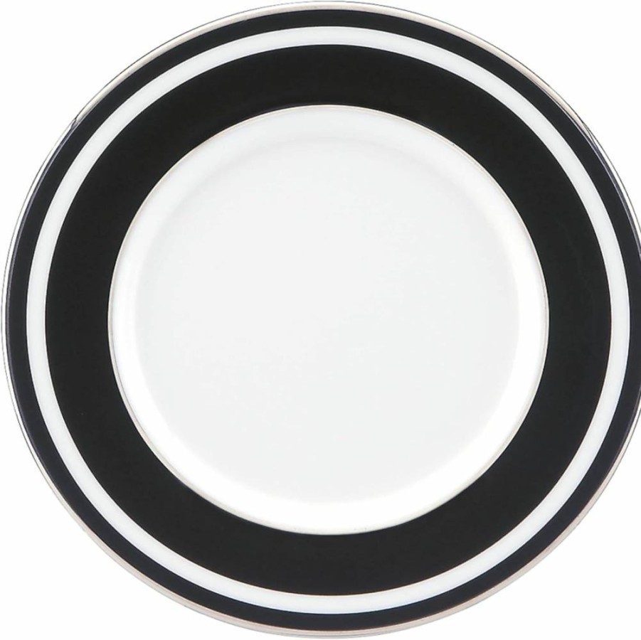 Kate Spade New York Parker Place White Ceramic Saucer Plate, 0.30 LB, Elegant Dining & Tea Cup Accessory