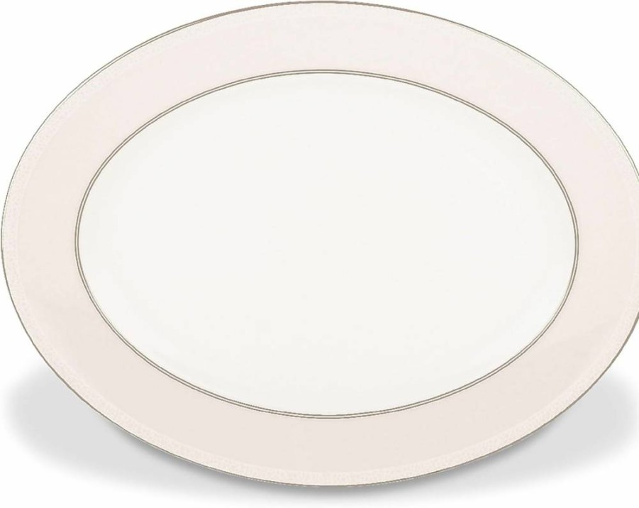Kate Spade New York White Oval Serving Platter – 13 Inch Elegant Dinnerware for Entertaining