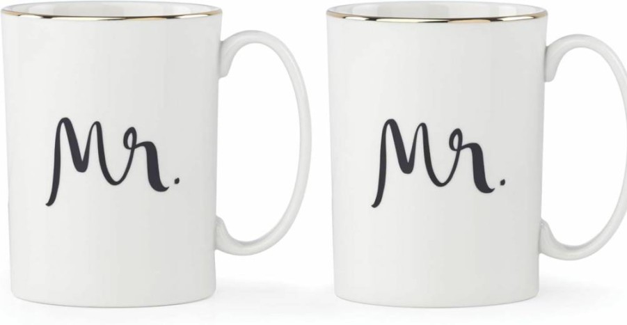 Kate Spade New York Bridal Party Mug Set - Mr. & Mrs. Wedding Couple Gift