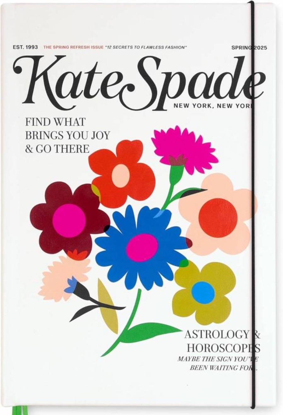 Kate Spade New York Vegan Leather Hardcover Journal - Take Note XL Lined Notebook, 11x7 Inch Writing Pad, 168 Pages, Stylish Diary & Planner