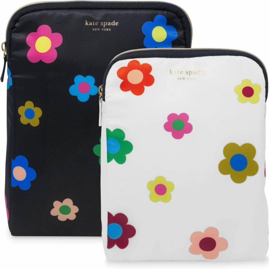 Kate Spade New York Reusable Insulated Lunch Bag with Zipper - Thermal Sandwich & Snack Keeper in Gingham Garden Design