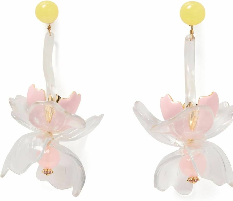 Kate Spade New York Bright Orchid Statement Earrings - Bold Floral Drop Earrings for Women