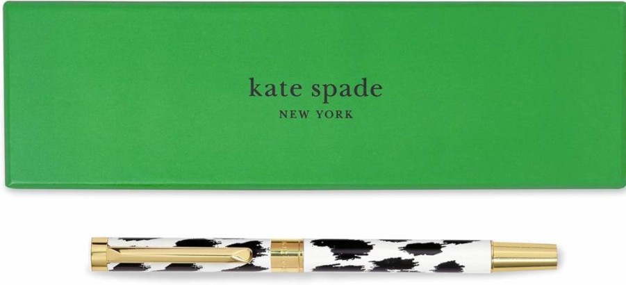 Kate Spade New York Red & Pink Colorblock Ballpoint Pen with Gift Box - Refillable Office Pen for Women
