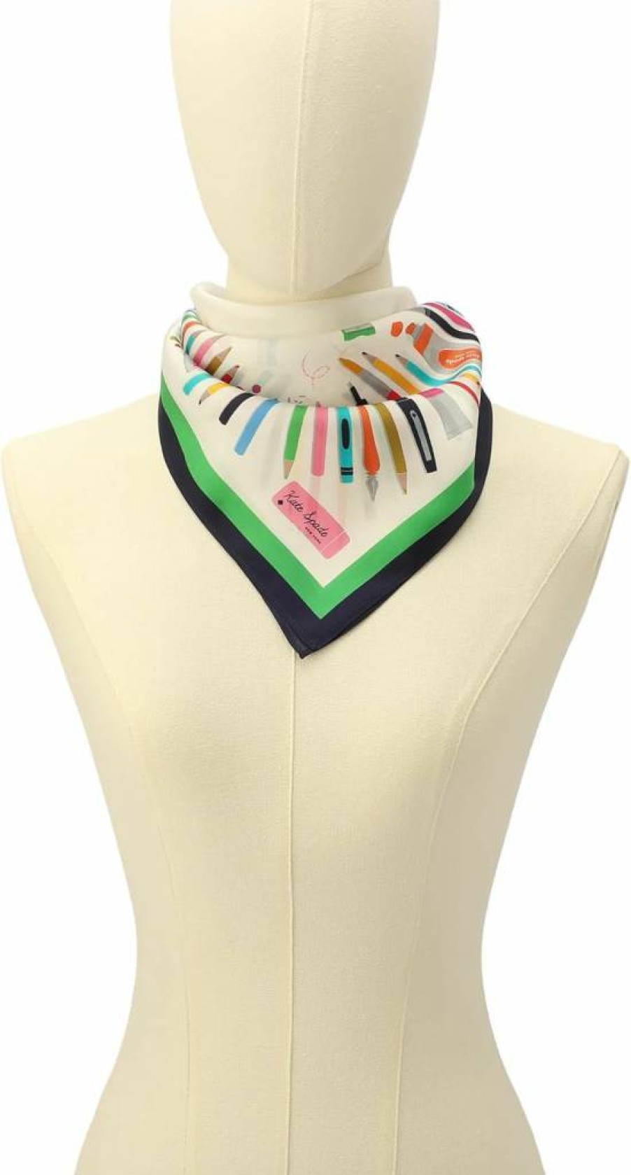 Kate Spade New York Women's Stylish Lightweight Silk Bandana Scarf - Fashionable Art-Inspired Accessory