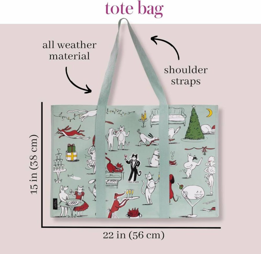 Kate Spade New York Insulated Reusable Grocery Tote Bag - Large Collapsible Cooler with Shoulder Straps for Holiday & Shopping