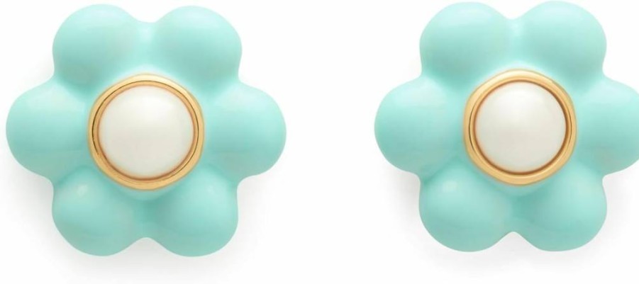 Kate Spade New York Floral Stud Earrings - Petal Puff Design for Women