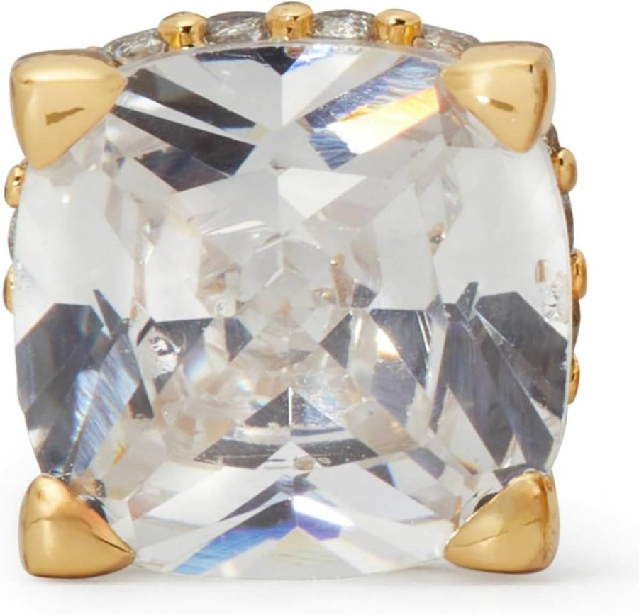 Kate Spade New York Gold-Tone Square Stud Earrings with Clear Crystals, One Size