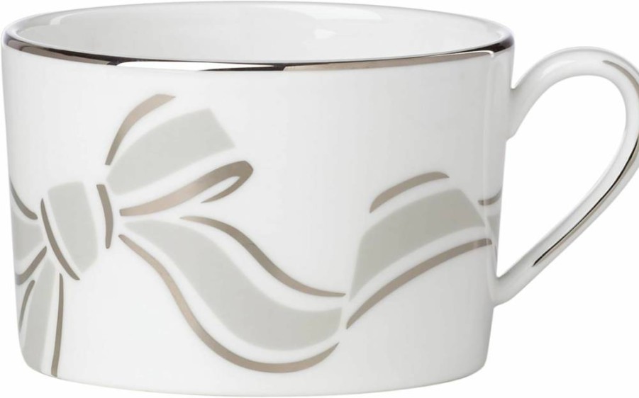 Kate Spade New York Lacey Drive White Ceramic Saucer Plate - Elegant Dinnerware for Stylish Table Settings