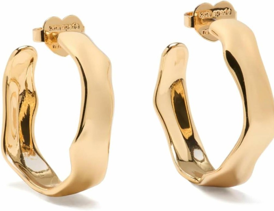 Kate Spade New York Molten Hoop Earrings - Stylish Gold-Tone Hoops for Women