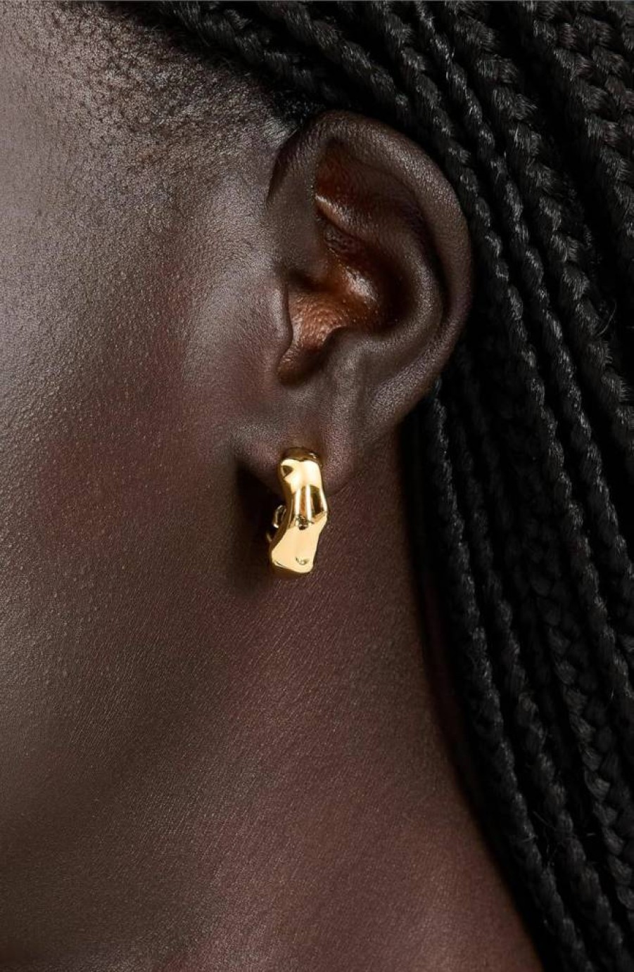 Kate Spade New York Molten Hoop Earrings - Stylish Gold-Tone Hoops for Women