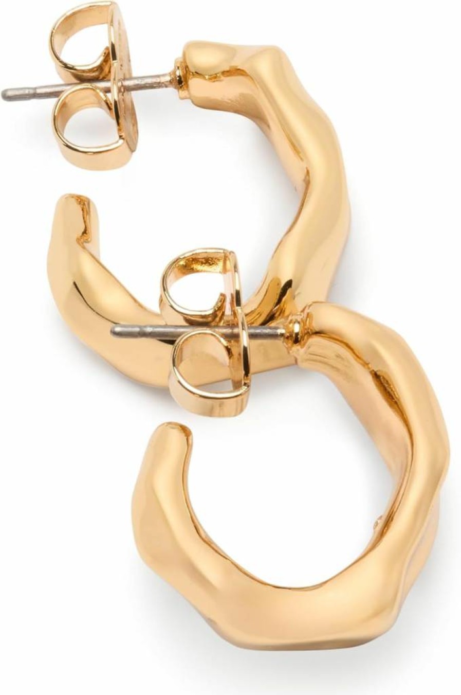 Kate Spade New York Molten Huggie Earrings: Gold Hoop Earrings for Women
