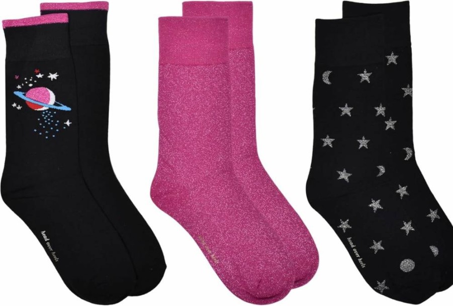 Kate Spade New York Women's Celestial Skies Crew Socks 3-Pack - Soft, Comfortable Everyday Socks for Women