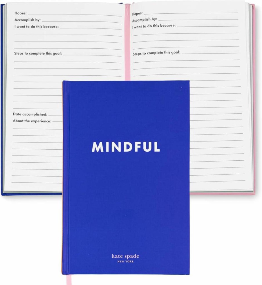 Kate Spade New York Hardcover Bucket List Journal - 150 Page Travel Notebook with Bookmark, Pocket & Writing Prompts for Women, Mindful Gift Idea
