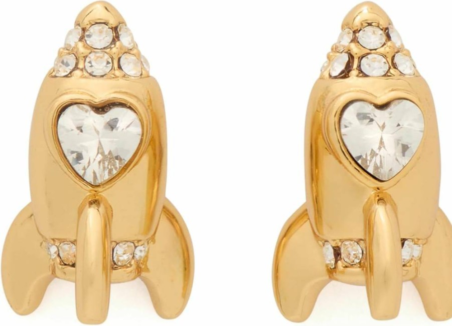Kate Spade New York Space Cadet Rocket Stud Earrings - Gold-Tone Star & Planet Charm Dangle Earrings