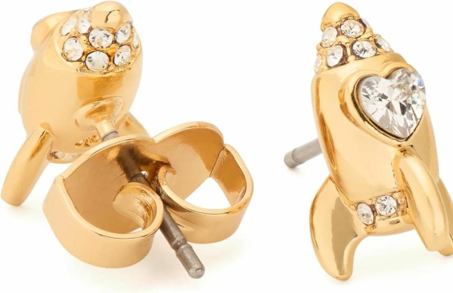 Kate Spade New York Space Cadet Rocket Stud Earrings - Gold-Tone Star & Planet Charm Dangle Earrings