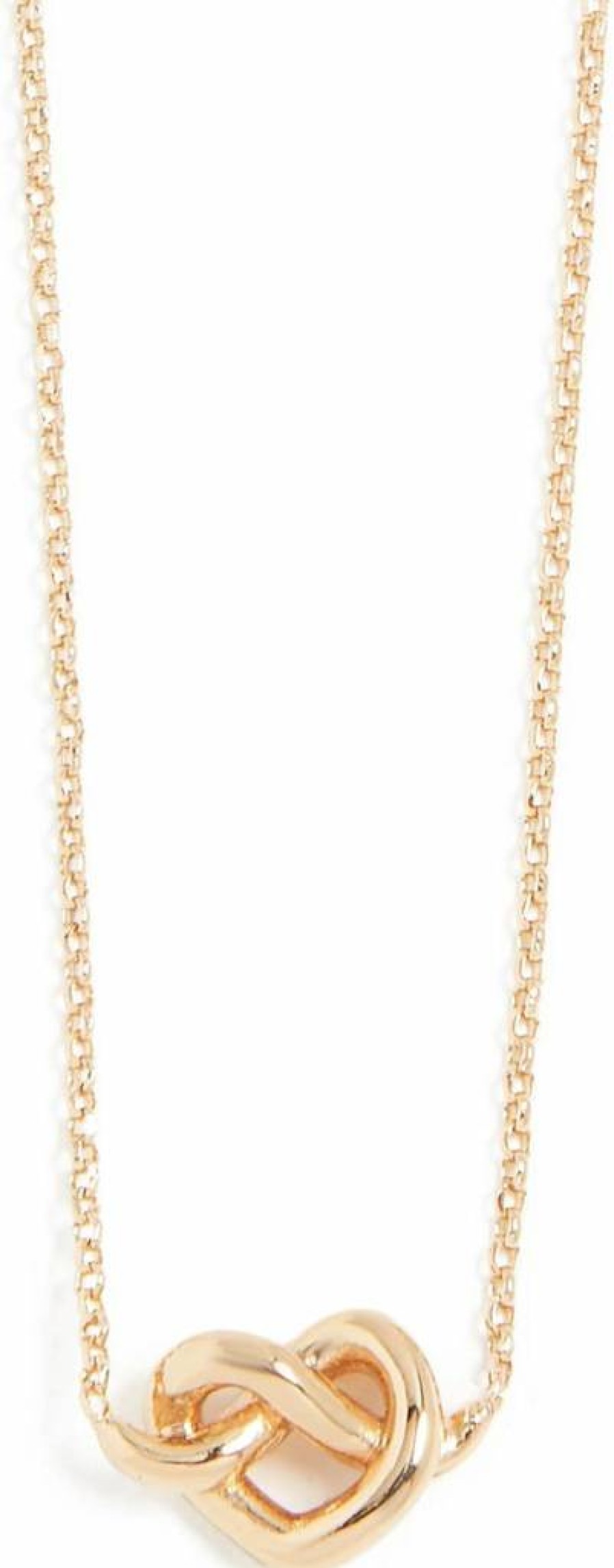 Kate Spade New York Women's Loves Me Knot Mini Pendant Necklace - Sterling Silver Heart Charm Jewelry Gift