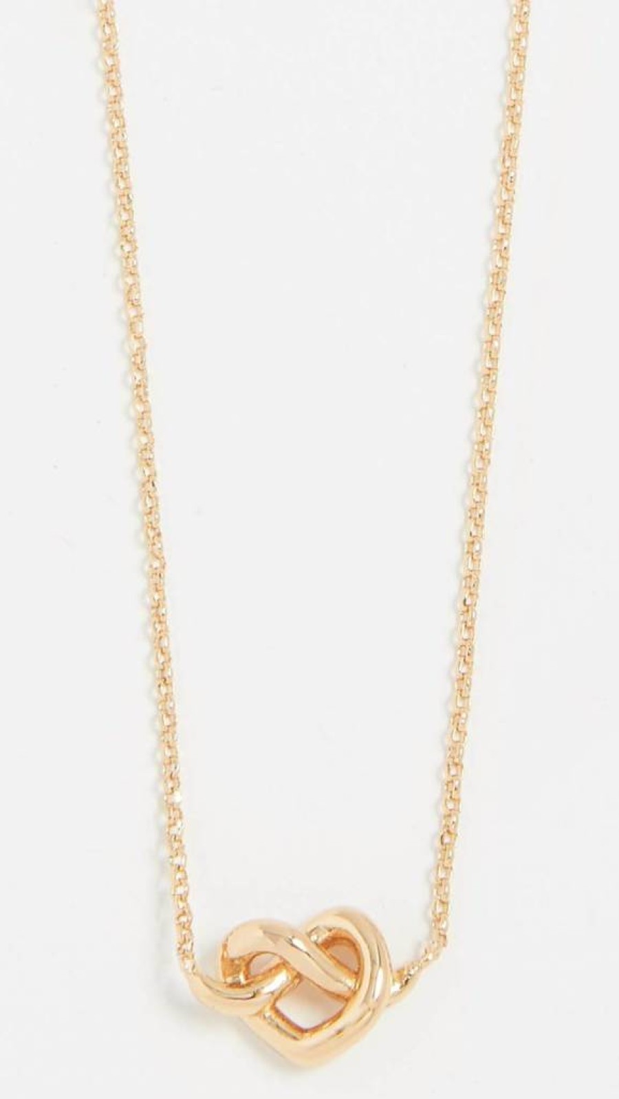 Kate Spade New York Women's Loves Me Knot Mini Pendant Necklace - Sterling Silver Heart Charm Jewelry Gift