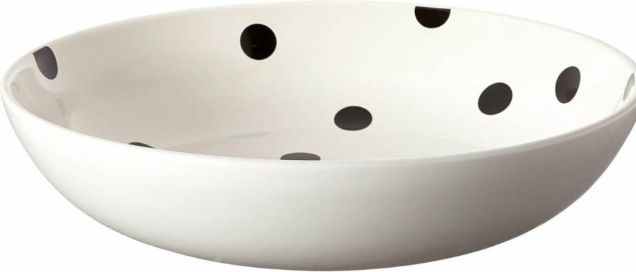 Kate Spade New York White Deco Dot 12-Piece Dinnerware Set - Porcelain Tableware for Stylish Dining