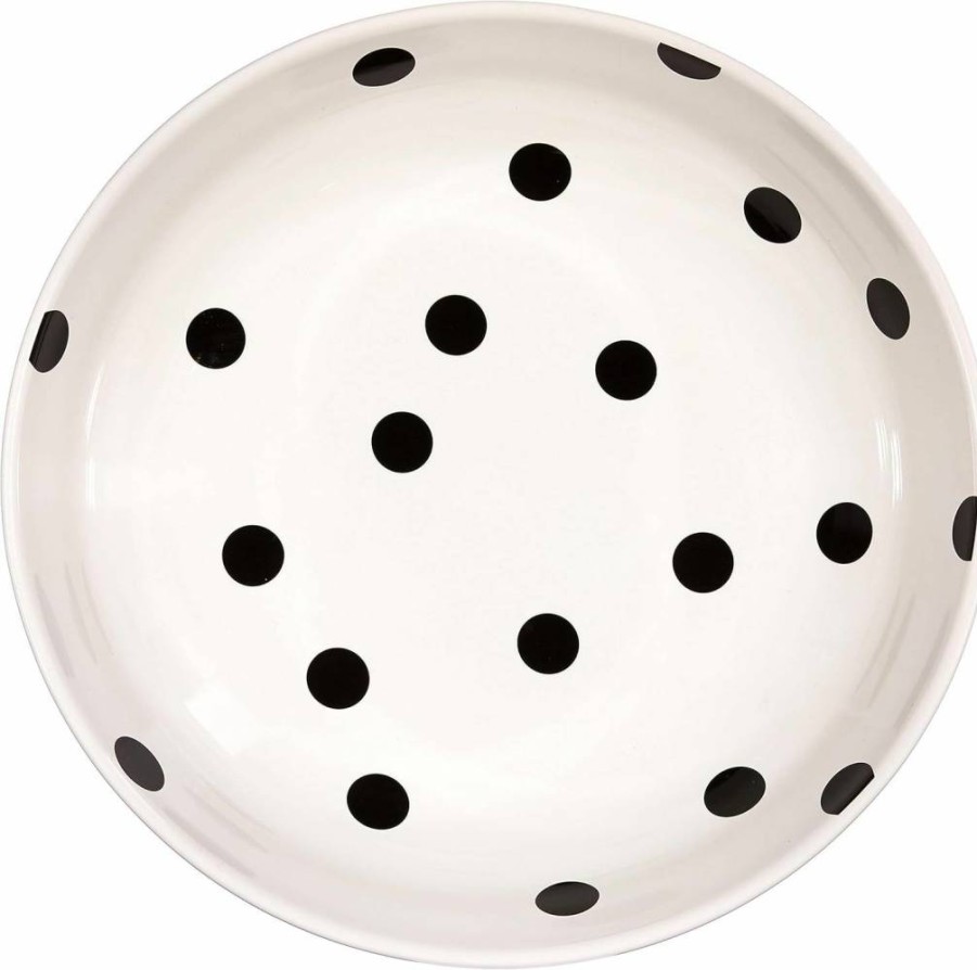 Kate Spade New York White Deco Dot 12-Piece Dinnerware Set - Porcelain Tableware for Stylish Dining