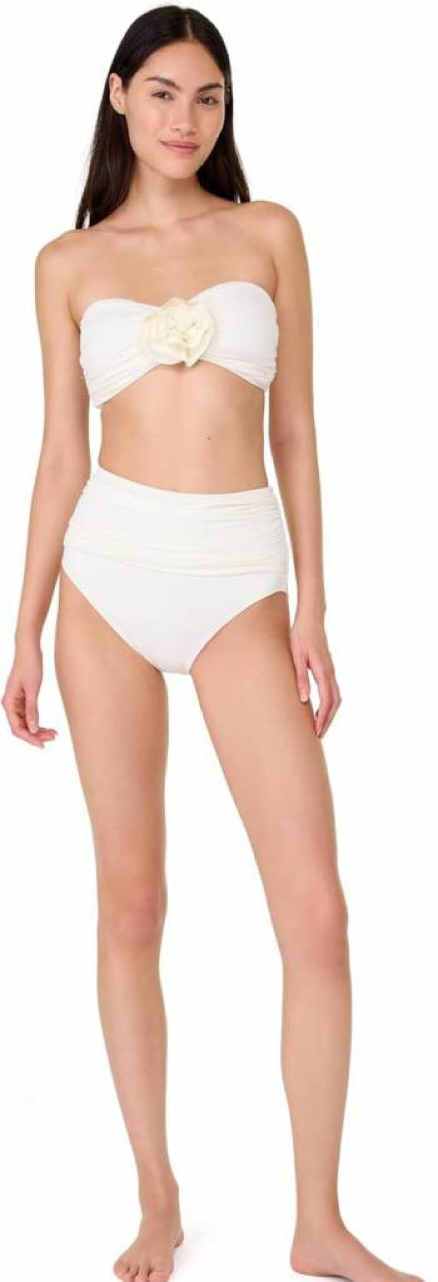 Kate Spade New York Women's Floral Bandeau Bra Top - Stylish Rosette Design Comfortable Stretch Fabric