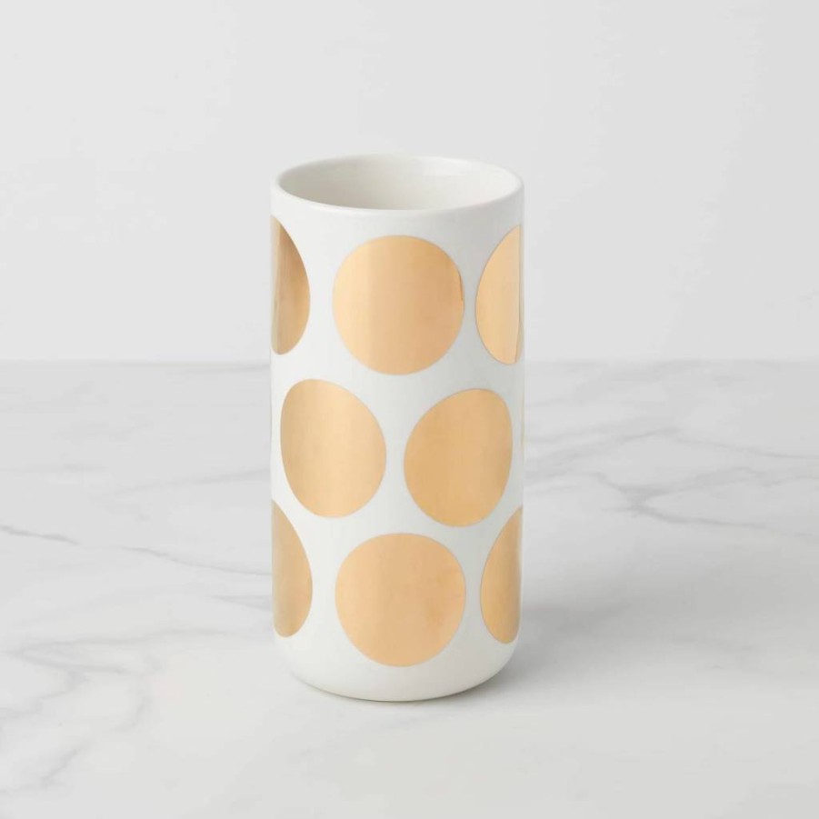 Kate Spade New York White Ceramic Mug Set - 2 Piece Assorted Dot Design Coffee Cups, 1.7 oz