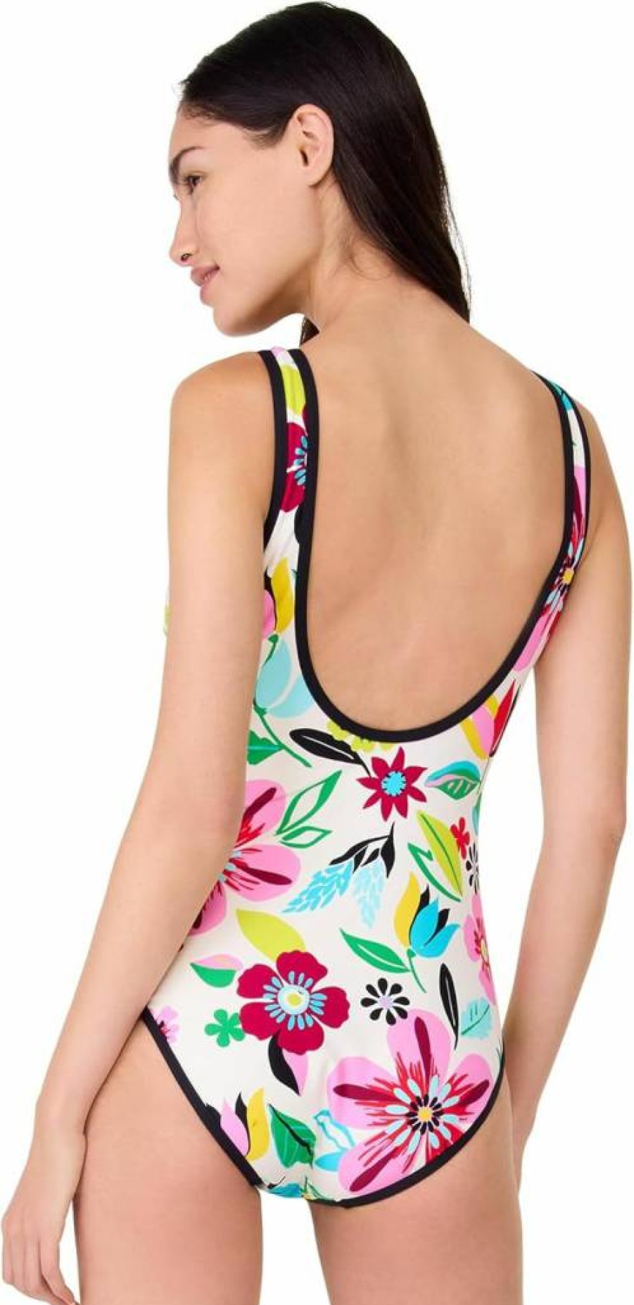 Kate Spade New York Women's Floral Print V-Wire One-Piece Swimsuit | Safari-Inspired Design