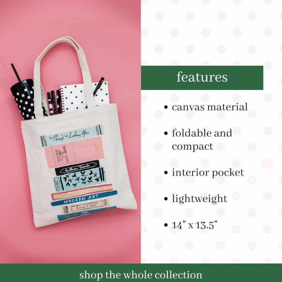 Kate Spade New York Medium Canvas Tote Bag with Interior Pocket - Stylish & Spacious Handbag for Women