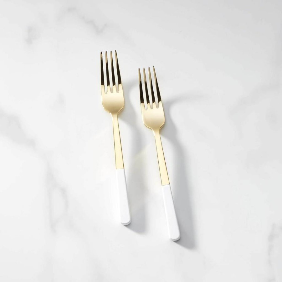 Kate Spade New York Metallic Love 2-Piece Tasting Fork Set - Elegant Dessert Forks, 0.40 Lb