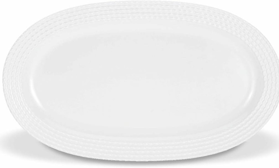 Kate Spade New York White Wickford Hors D'Oeuvres Serving Tray – 2.7 lb Elegant Party Platter