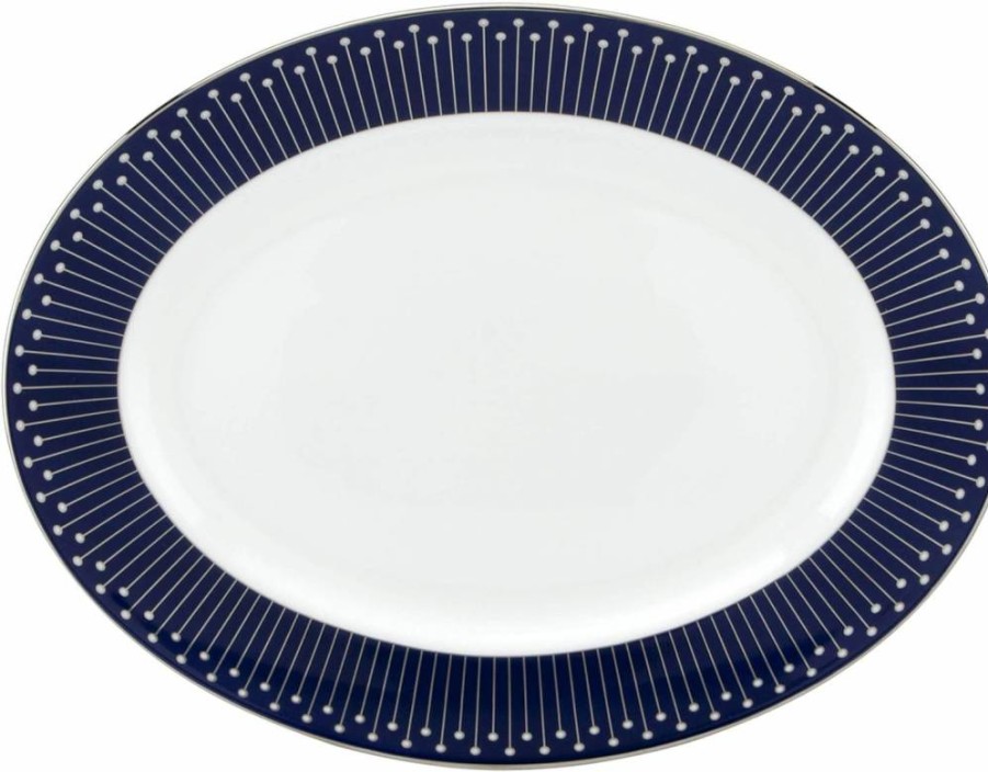 Kate Spade New York Mercer Drive Decorative Dinner Plate - 1.5 lb Colorful Ceramic Plate for Dining & Decor