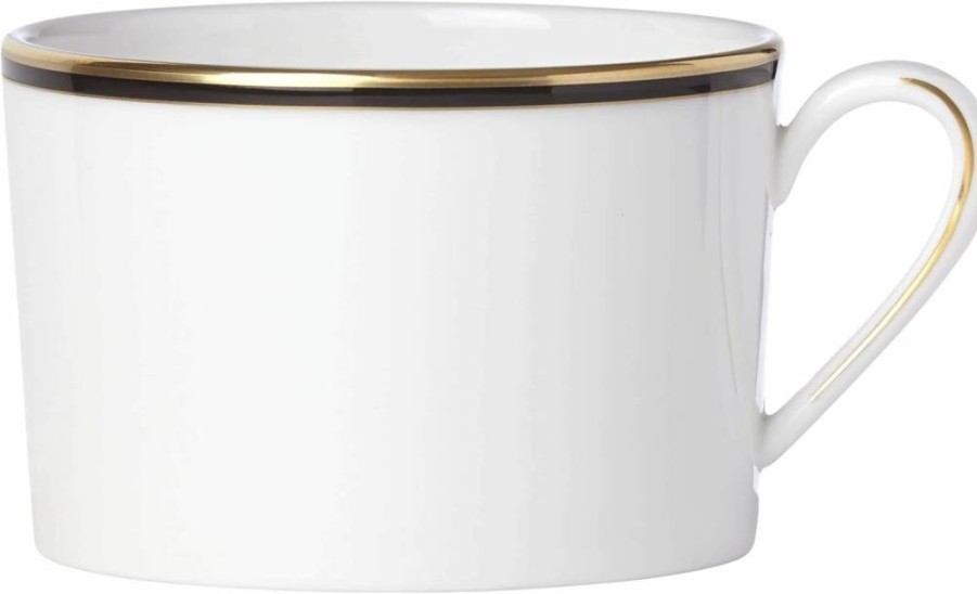 Kate Spade New York Library Lane Black Coffee Cup - Stylish Ceramic Mug for Tea & Espresso