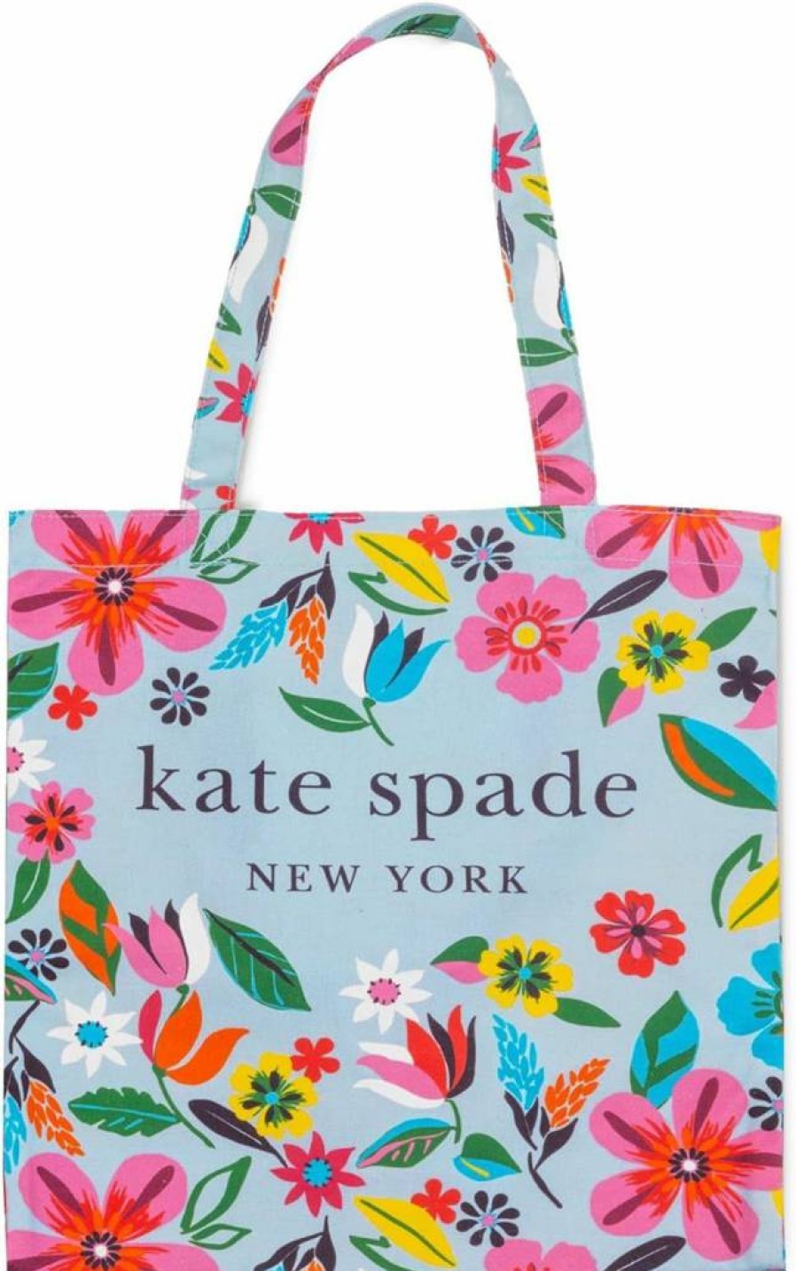 Kate Spade New York Floral Canvas Tote Bag for Women - Stylish Beach & Book Bag with Pocket, Safari Print Design