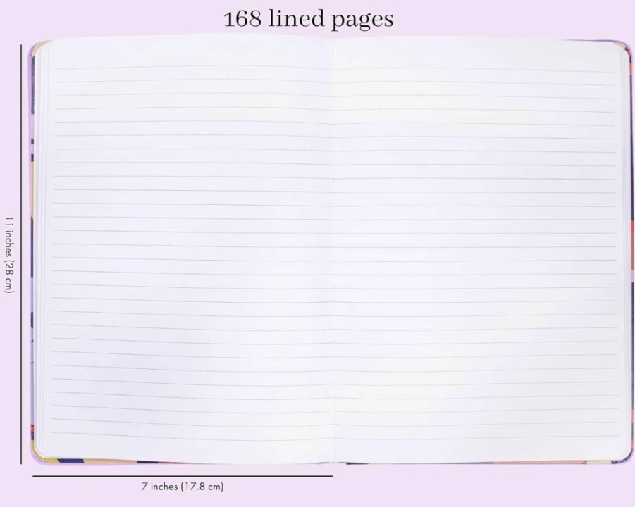 Kate Spade New York Take Note XL Vegan Leather Journal - 168 Lined Pages, Adventure Stripe Design, Bound Notebook for Writing & Note Taking