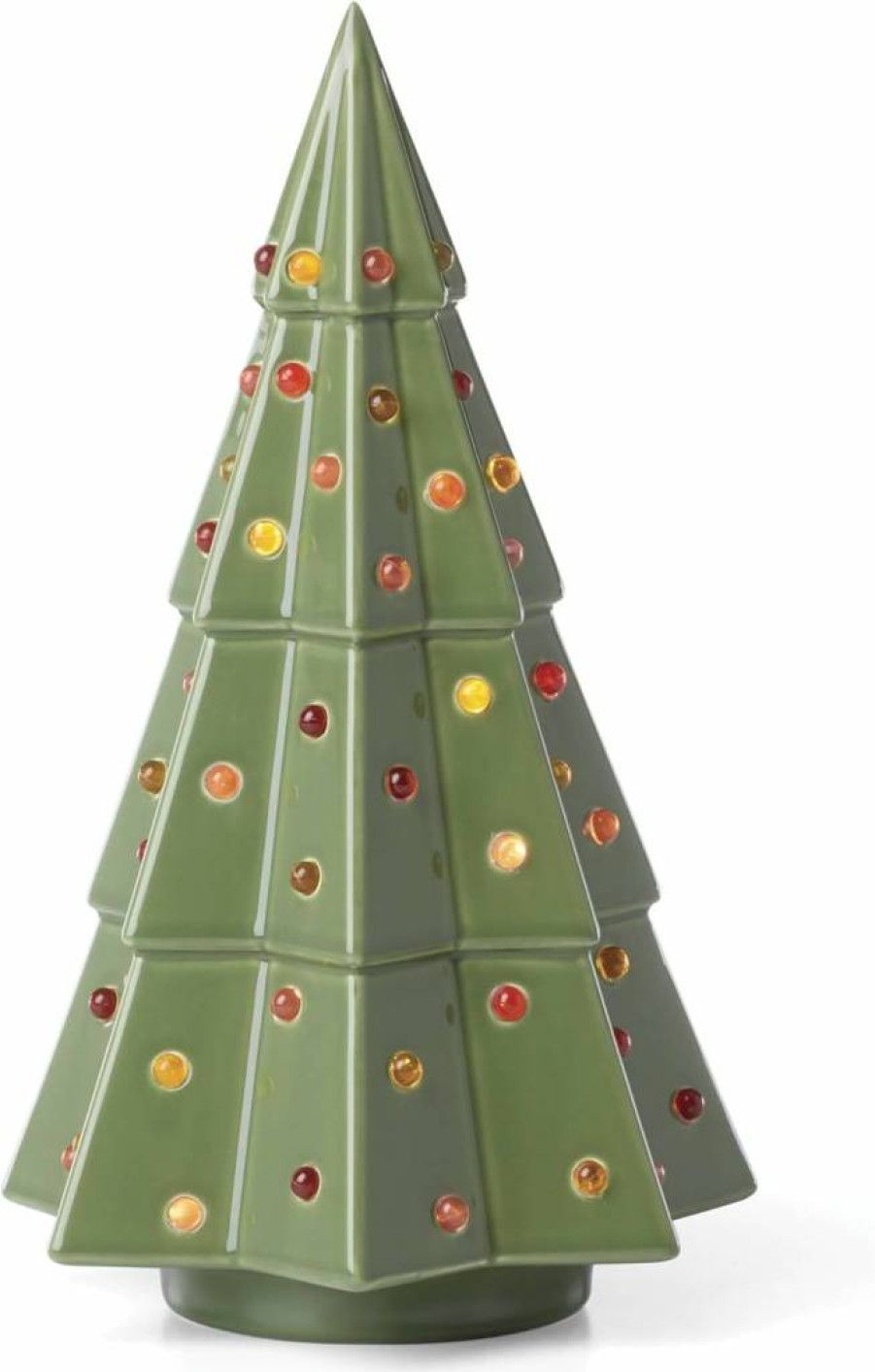 Kate Spade New York Evergreen Lit Christmas Tree Figurine - Large Holiday Home Decor for Festive Season