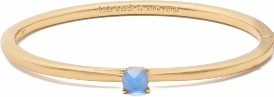 Kate Spade New York Hinged Bangle Bracelet for Women - Elegant Gold-Tone Cuff Bangle