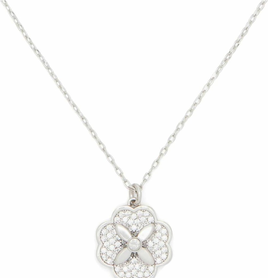 Kate Spade New York Heritage Bloom Gold Pendant Necklace - Floral Charm Jewelry for Women