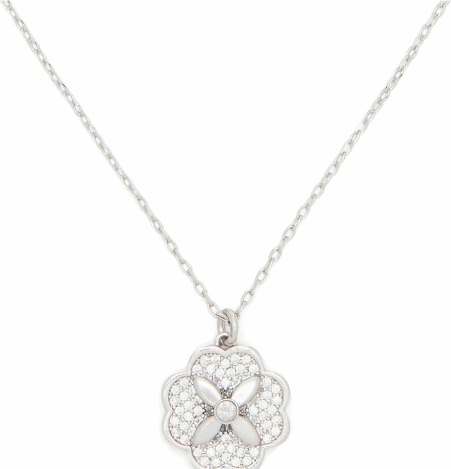 Kate Spade New York Heritage Bloom Gold Pendant Necklace - Floral Charm Jewelry Gift for Women