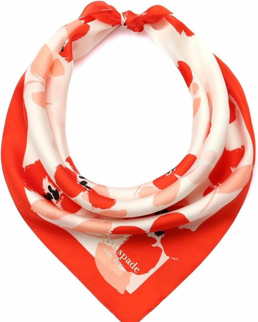 Kate Spade New York Women's Floral Silk Bandana Scarf – Lightweight Fashion Accessory for Women