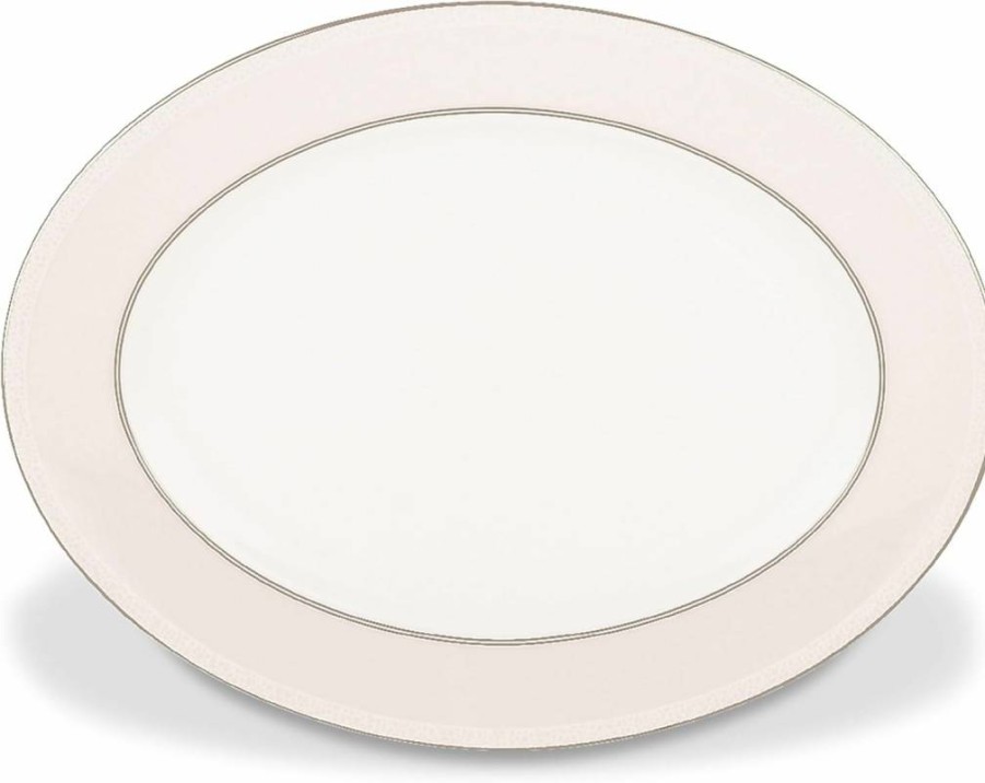 Kate Spade New York White Cypress Point Decorative Dinner Plate - Elegant Tableware for Dining & Decor