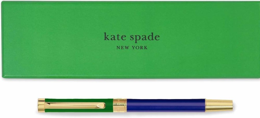 Kate Spade New York Colorblock Ballpoint Pen - Black Ink, Refillable, Office & Gift Pen for Women in Reusable Gift Box