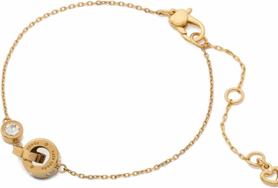 Kate Spade New York Interlink Chain Bracelet for Women - Elegant Gold-Tone Link Design